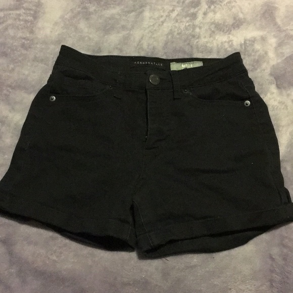 Black midi shorts - Picture 2 of 3